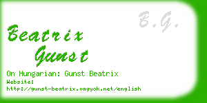 beatrix gunst business card